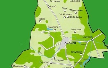 Mapa gminy Okonek